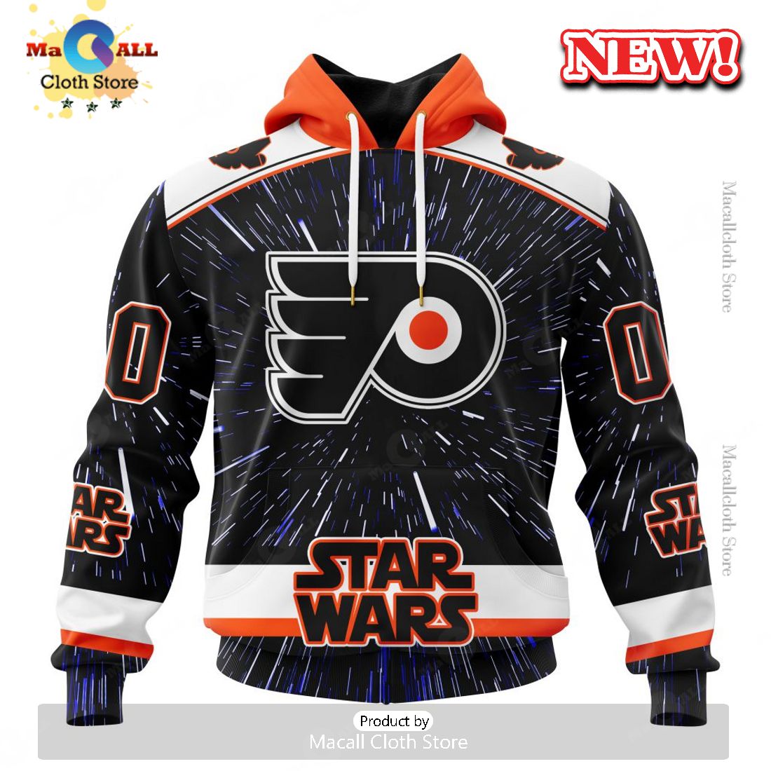 NHL Philadelphia Flyers Special Star Wars Design Hoodie 3D NHL Philadelphia Flyers Special Star Wars Design Hoodie 3D