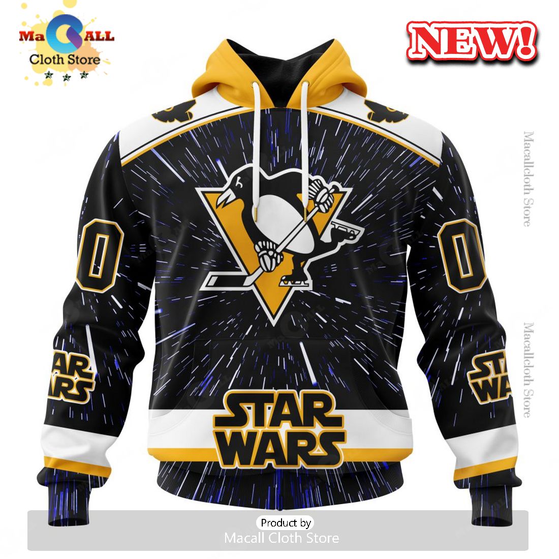 NHL Pittsburgh Penguins Special Star Wars Design Hoodie 3D NHL Pittsburgh Penguins Special Star Wars Design Hoodie 3D