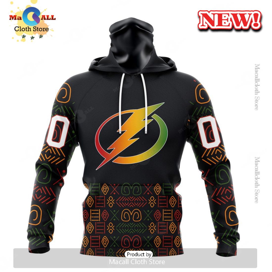 NHL Tampa Bay Lightning Special Design For Black History Month Hoodie 3D NHL Tampa Bay Lightning Special Design For Black History Month Hoodie 3D