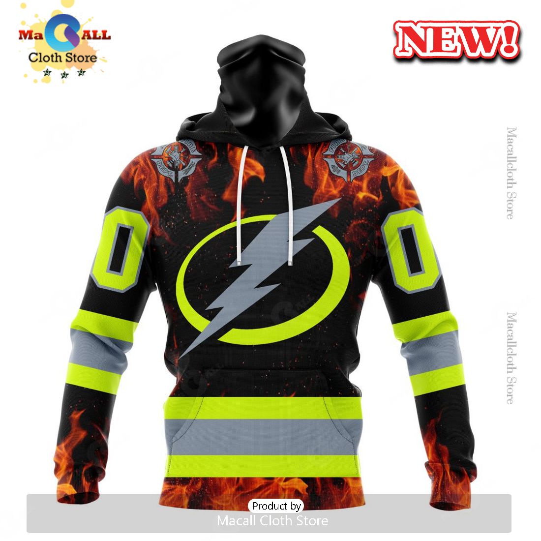 NHL Tampa Bay Lightning Special Design Honoring Firefighters Hoodie 3D NHL Tampa Bay Lightning Special Design Honoring Firefighters Hoodie 3D