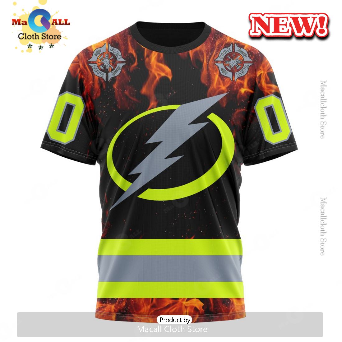 NHL Tampa Bay Lightning Special Design Honoring Firefighters Hoodie 3D NHL Tampa Bay Lightning Special Design Honoring Firefighters Hoodie 3D