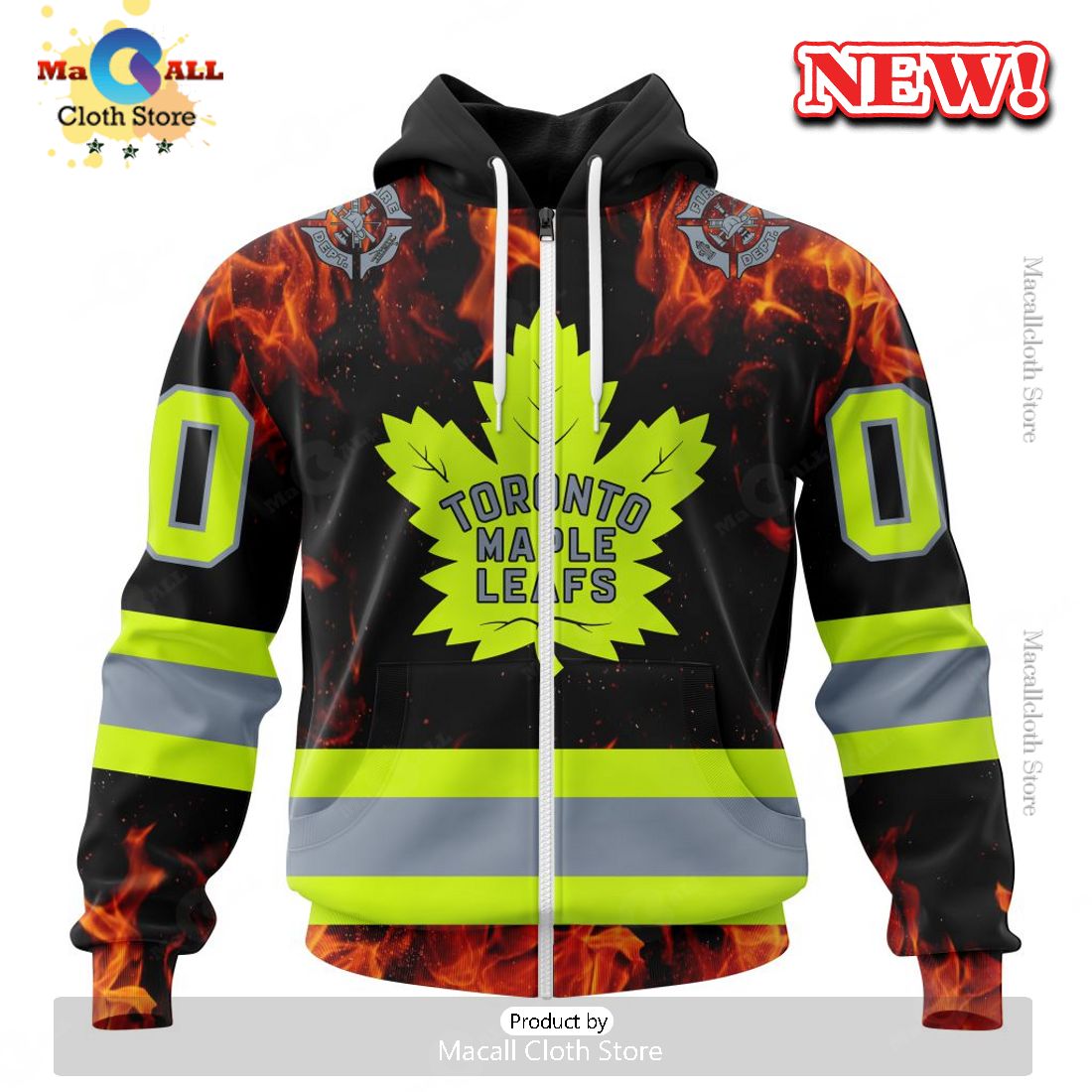NHL Toronto Maple Leafs Special Design Honoring Firefighters Hoodie 3D