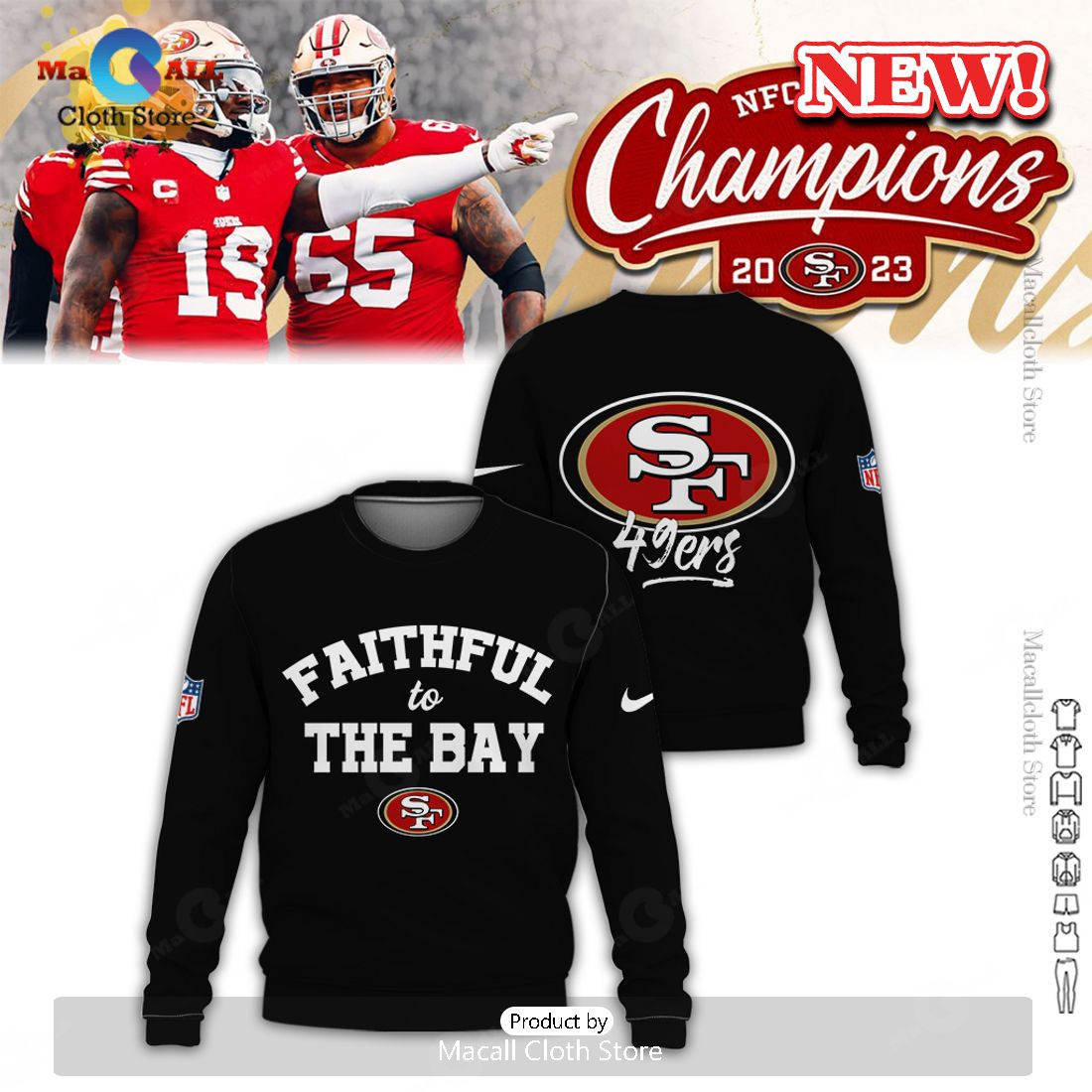 San Francisco 49ers 2023 Faithful To The Bay Black Hoodie 3D, Long Pant San Francisco 49ers 2023 Faithful To The Bay Black Hoodie 3D, Long Pant