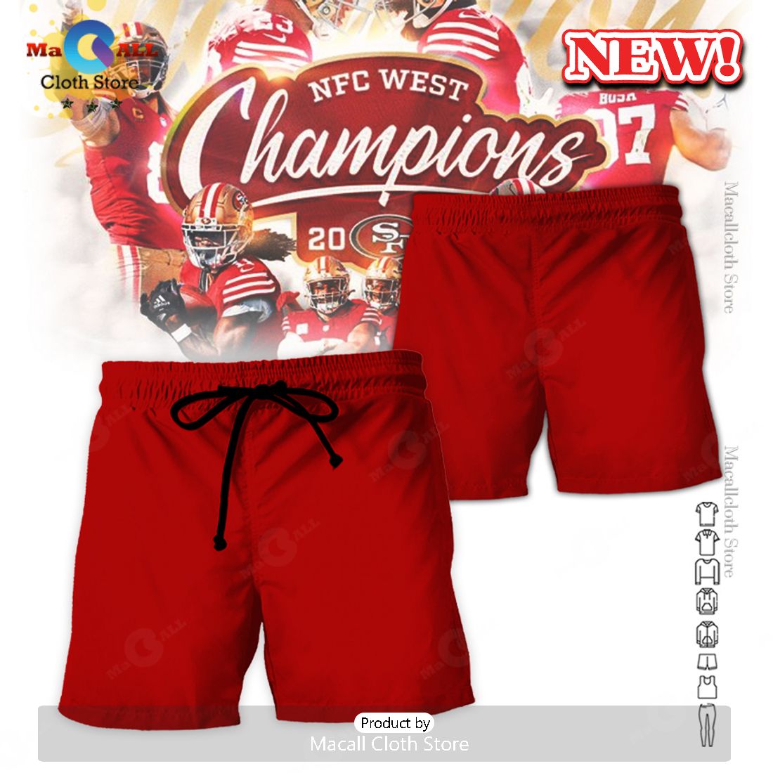 San Francisco 49ers It's A Lock Red Champions Hoodie 3D