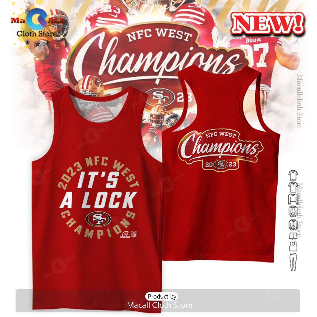 San Francisco 49ers It's A Lock Red Champions Hoodie 3D
