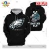 Philadelphia Eagles 2023 Black All Over Printed Clothes Hoodie 3D