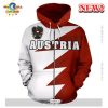 Austria Hoodie Coat Of Arms Flag Half Style Zip Up Hoodie 3D