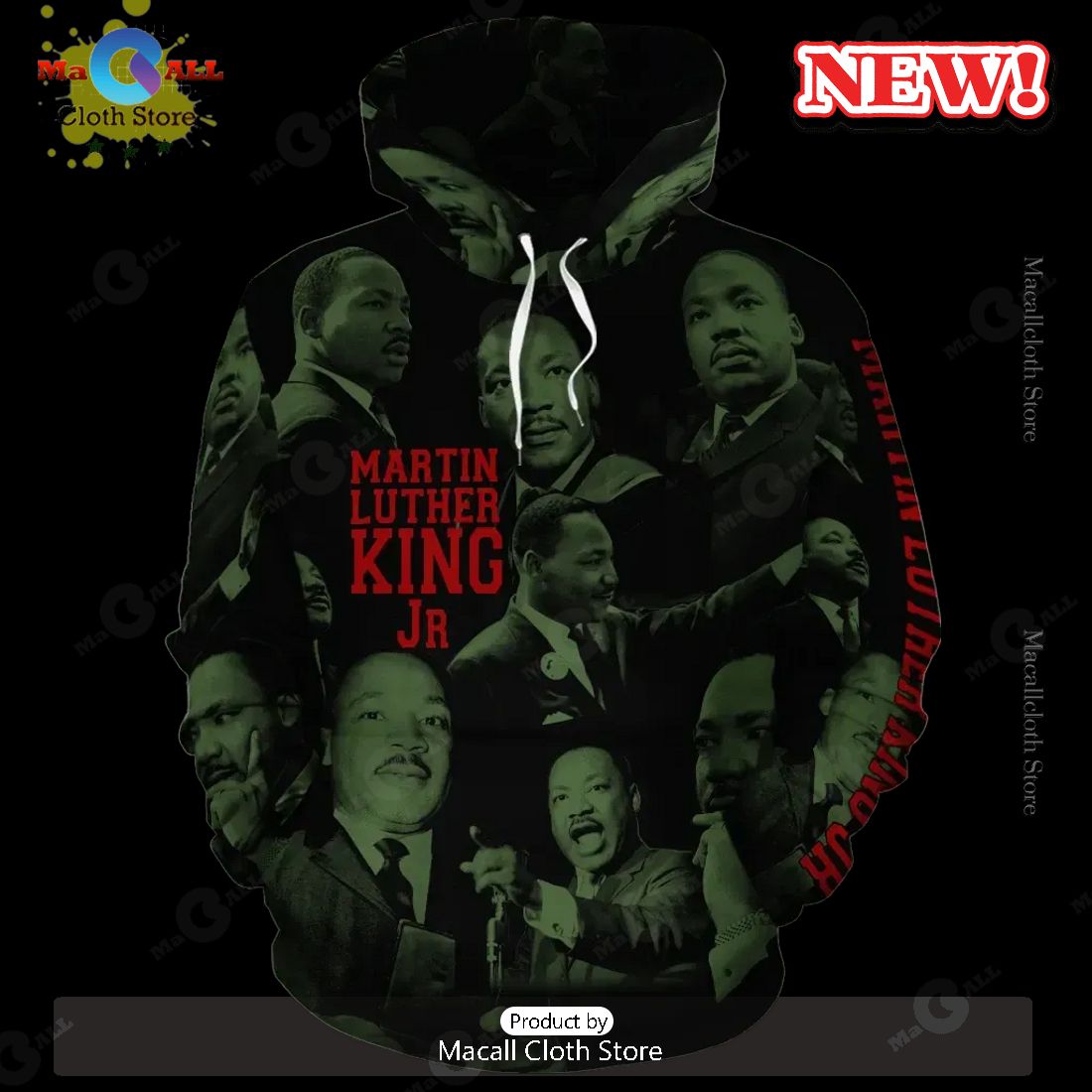 Martin Luther King Jr. Day Unisex Zip Hoodie 3D Martin Luther King Jr. Day Unisex Zip Hoodie 3D