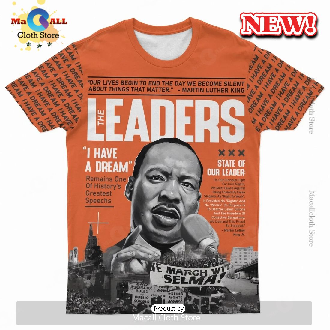 Martin Luther King Magazine Art Hoodie 3D Martin Luther King Magazine Art Hoodie 3D