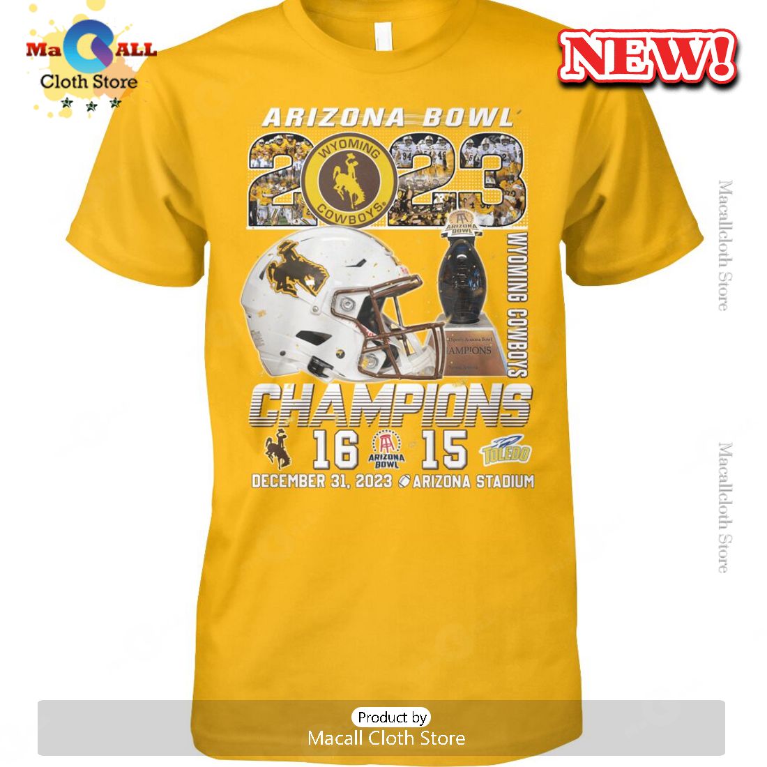 Arizona Bowl 2023 Champions Wyoming Cowboys Sports T-Shirt