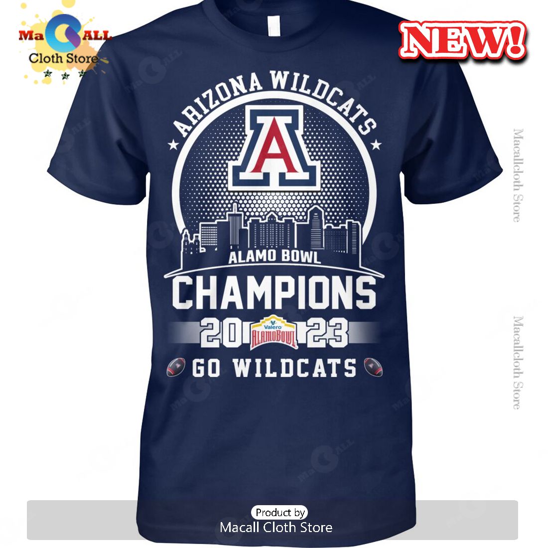 Arizona Wildcats Alamo Bowl 2023 Champions Go Wildcats T-Shirt