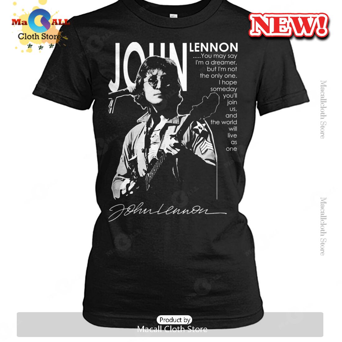 John Lennon Signatures Classic T-Shirt John Lennon Signatures Classic T-Shirt