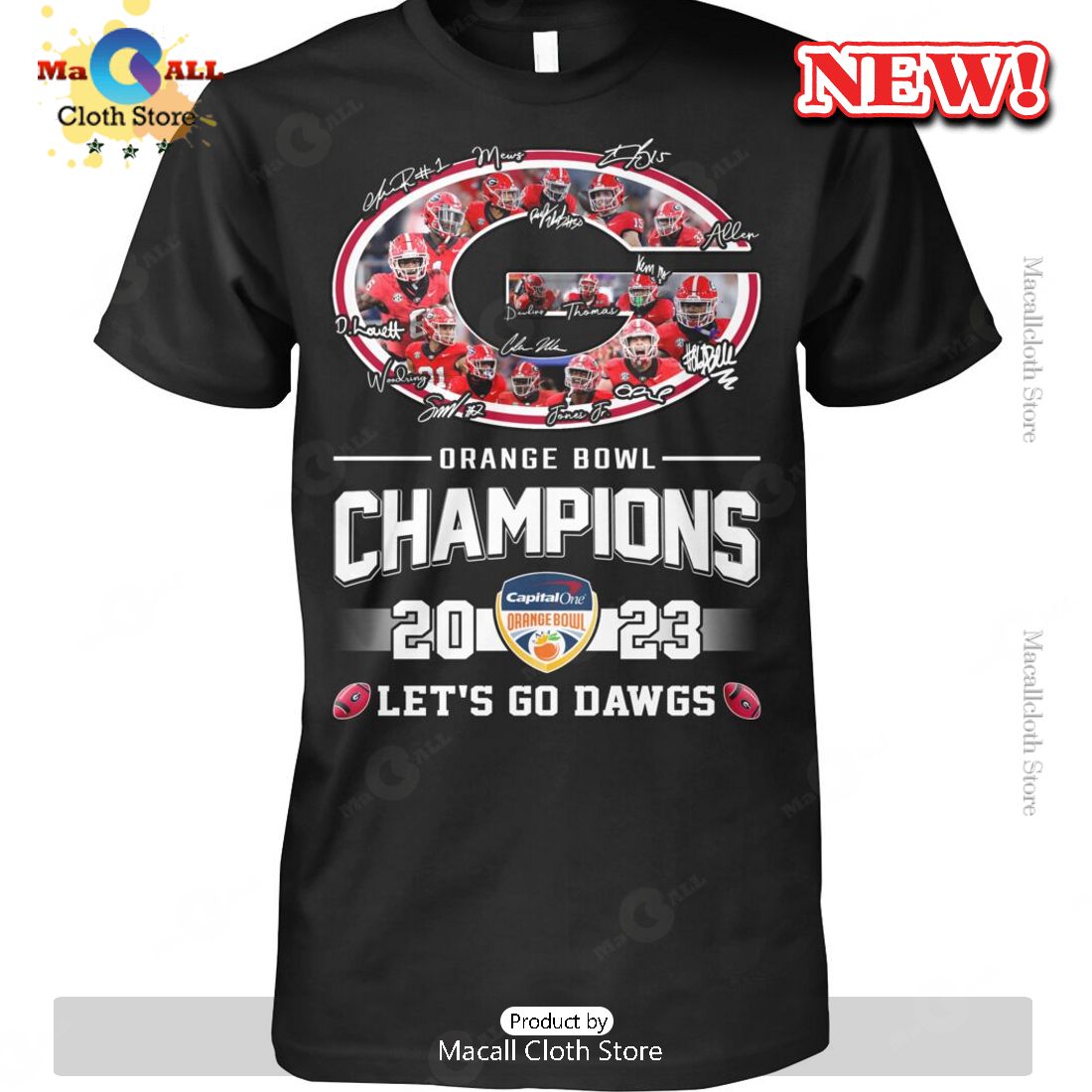 Orange Bowl Champions 2023 Let's Go Dawgs Sports T-Shirt Orange Bowl Champions 2023 Let's Go Dawgs Sports T-Shirt