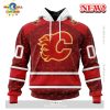 NHL Calgary Flames Hot Design With Native Pattern Hoodie 3D