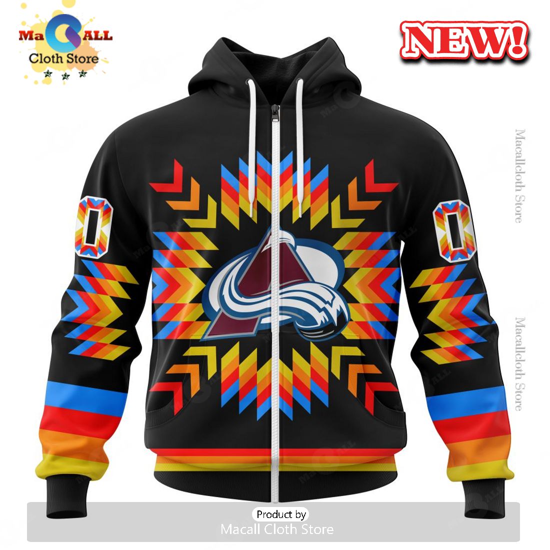 NHL Colorado Avalanche Hot Design With Native Pattern Hoodie 3D