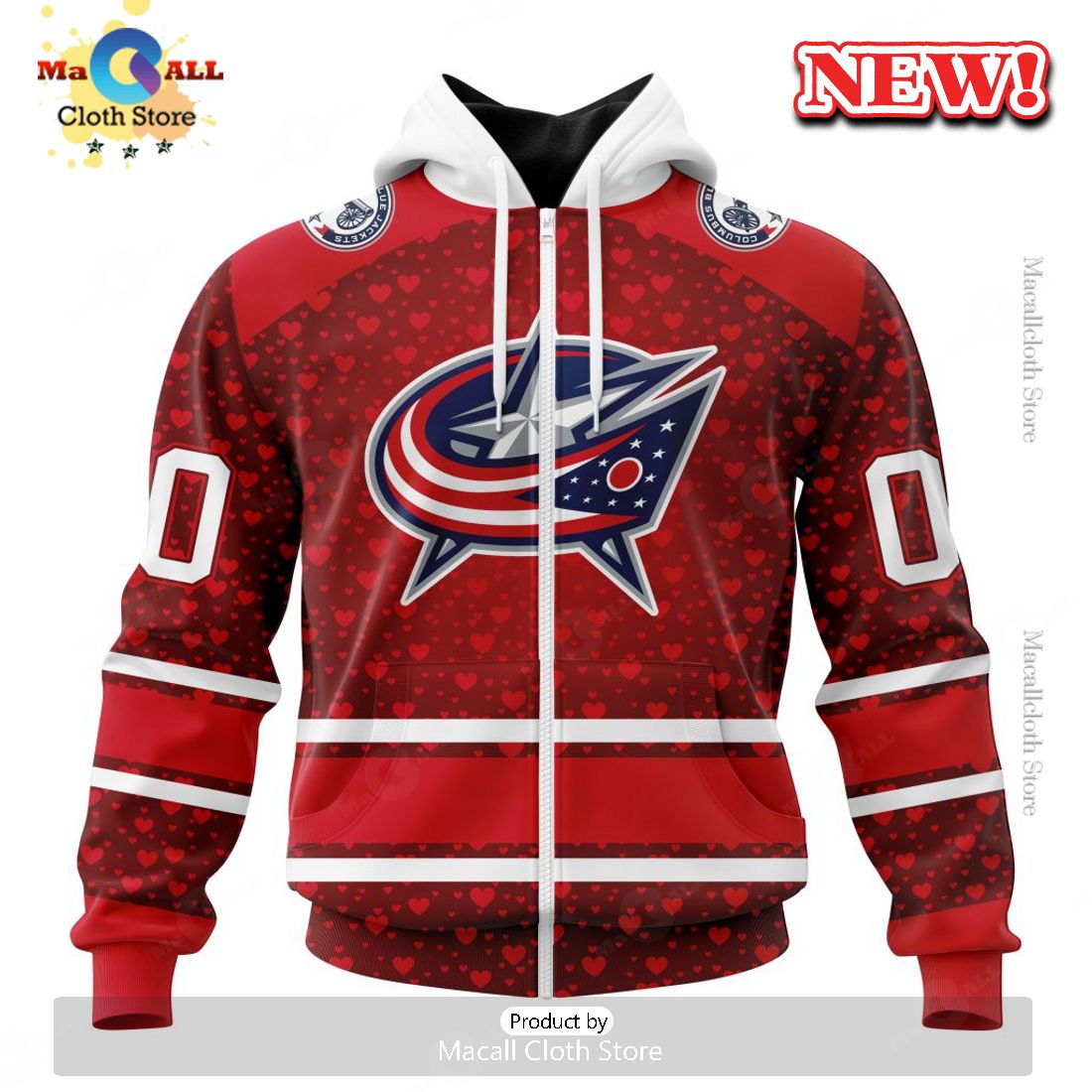 NHL Columbus Blue Jackets Special Gift For Valentines Day Hoodie 3D