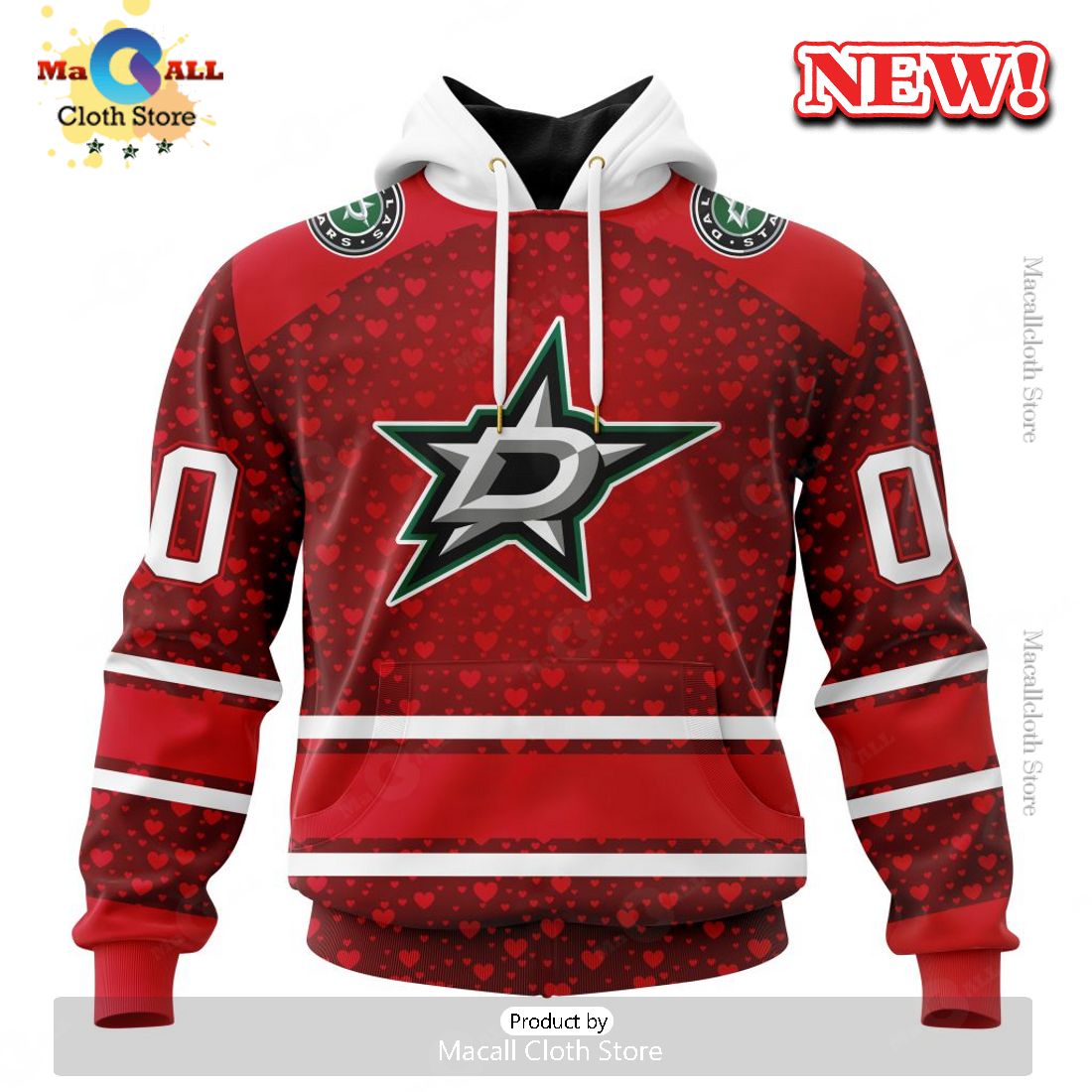 NHL Dallas Stars Special Gift For Valentines Day Hoodie 3D