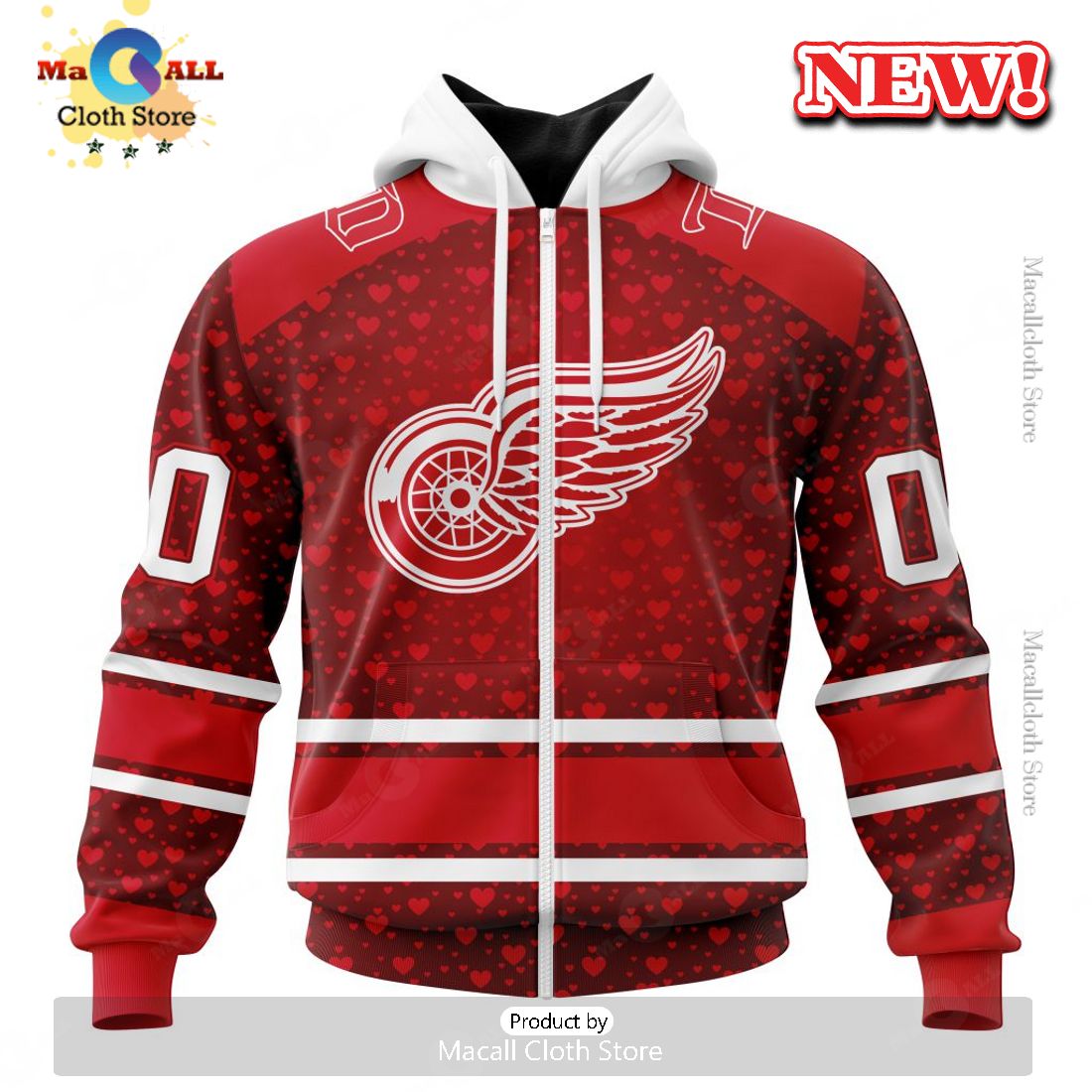 NHL Detroit Red Wings Special Gift For Valentines Day Hoodie 3D