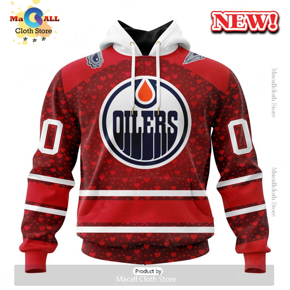NHL Edmonton Oilers Special Gift For Valentines Day Hoodie 3D