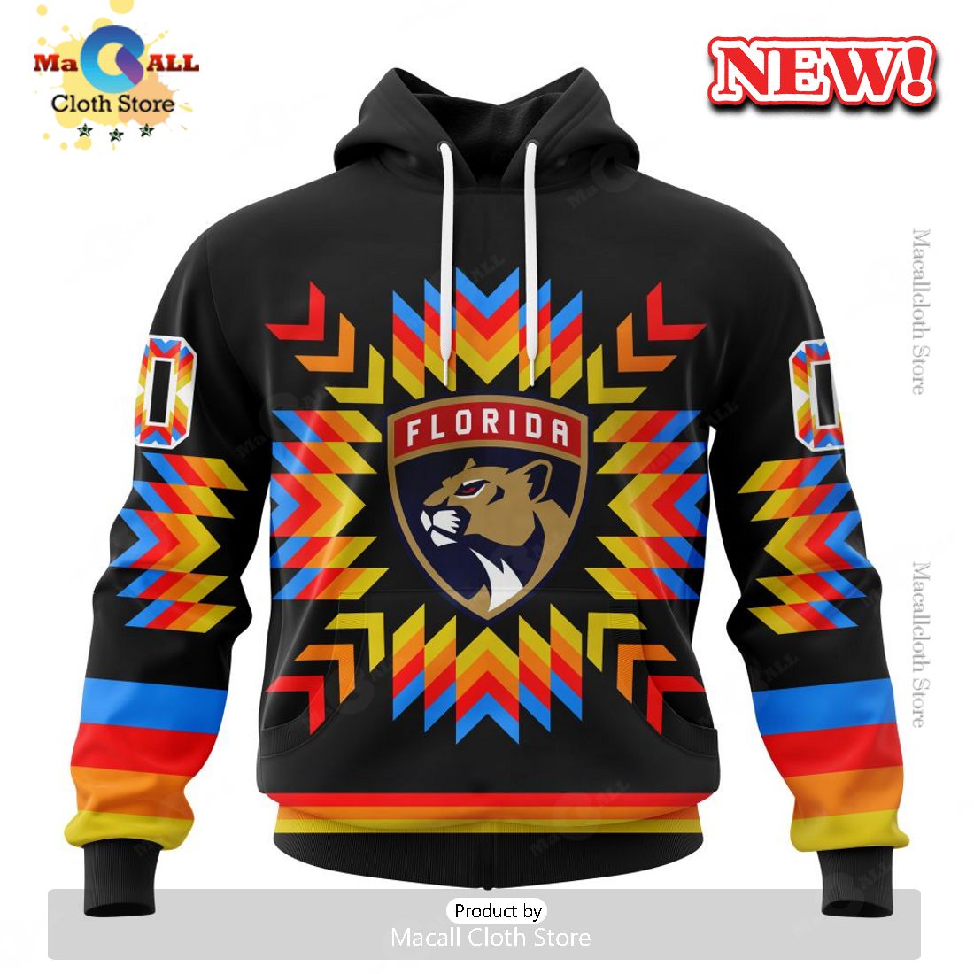 NHL Florida Panthers Hot Design With Native Pattern Hoodie 3D