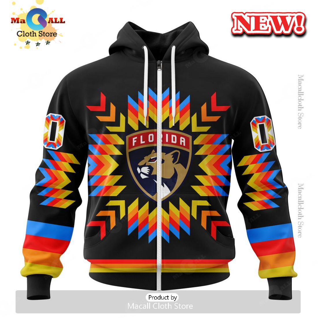 NHL Florida Panthers Hot Design With Native Pattern Hoodie 3D