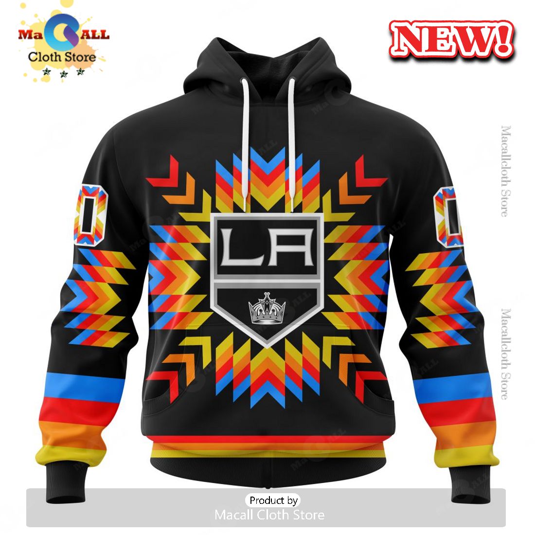 NHL Los Angeles Kings Hot Design With Native Pattern Hoodie 3D
