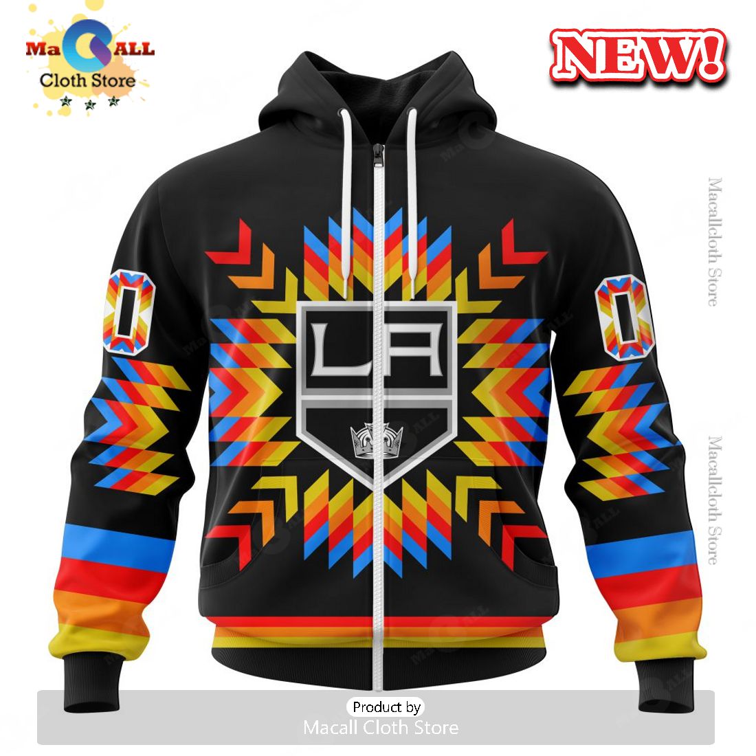 NHL Los Angeles Kings Hot Design With Native Pattern Hoodie 3D