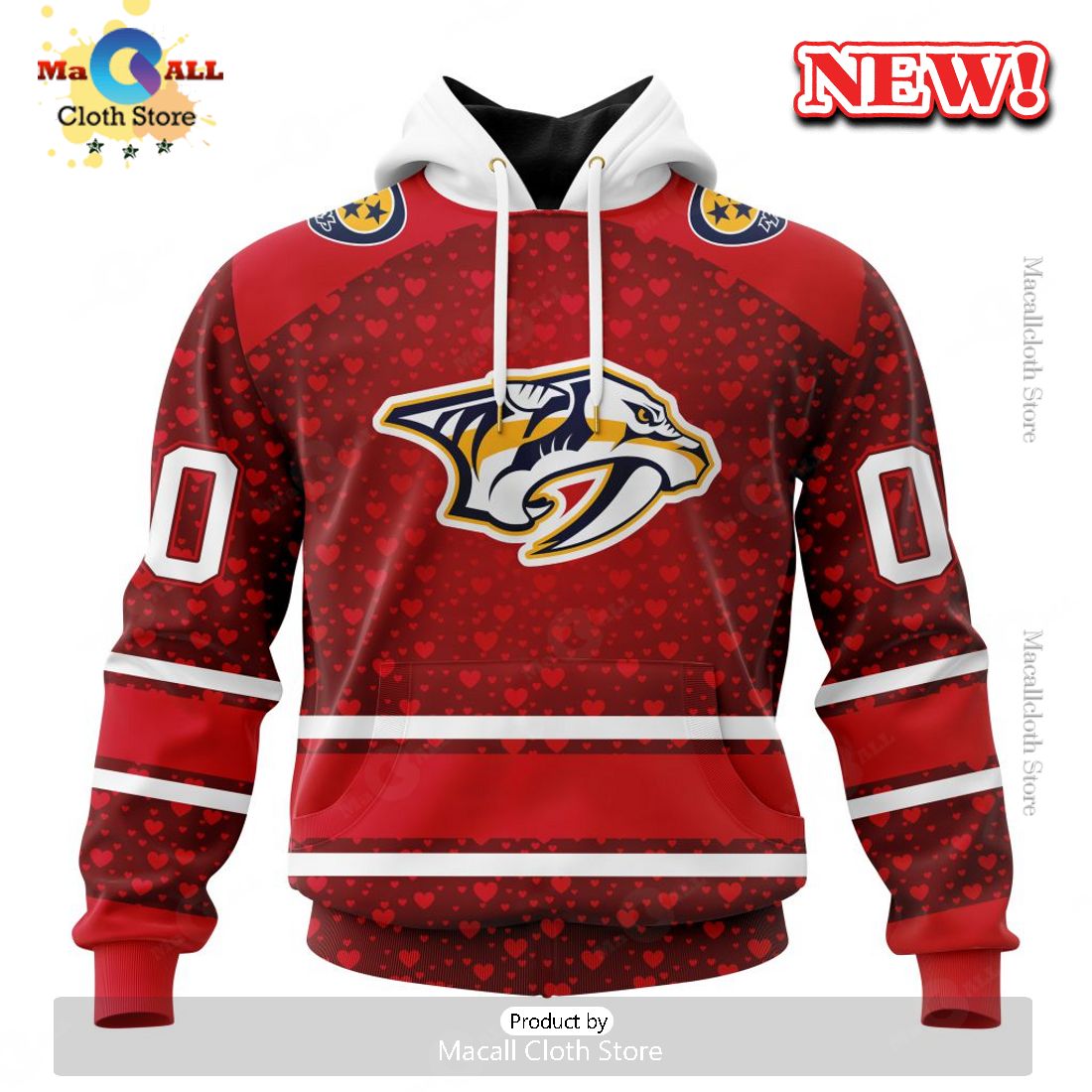 NHL Nashville Predators Special Gift For Valentines Day Hoodie 3D