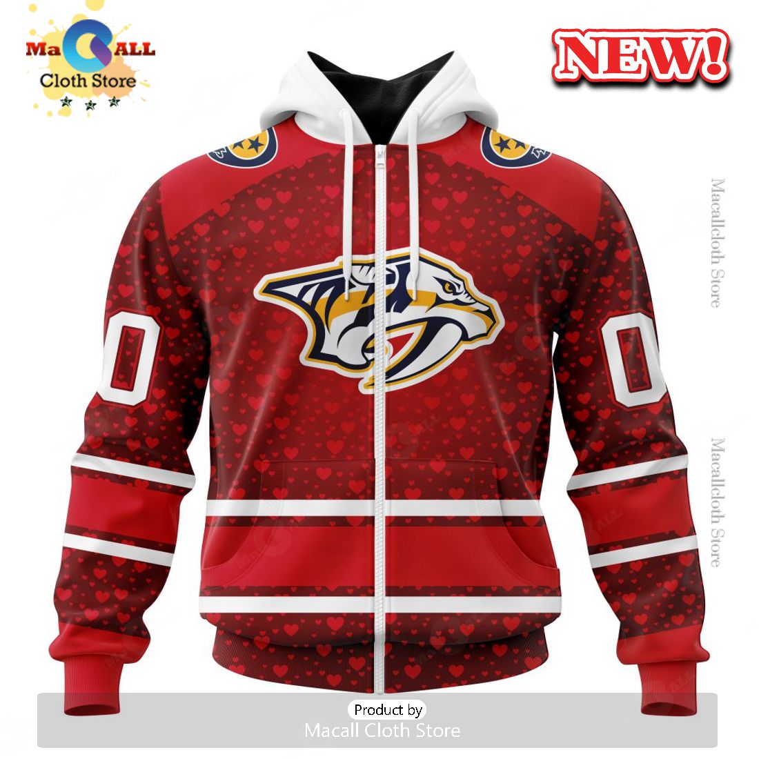 NHL Nashville Predators Special Gift For Valentines Day Hoodie 3D