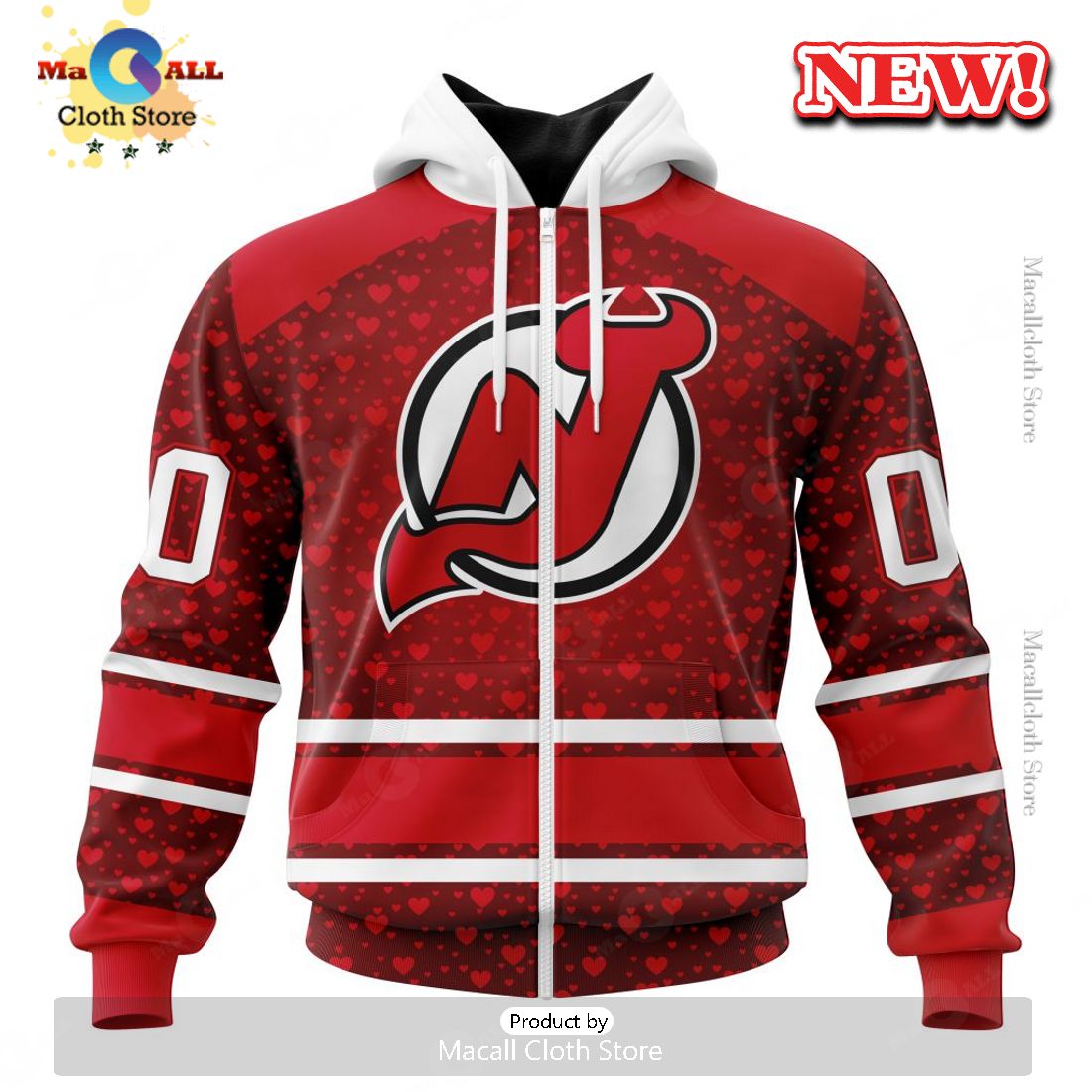 NHL New Jersey Devils Special Gift For Valentines Day Hoodie 3D