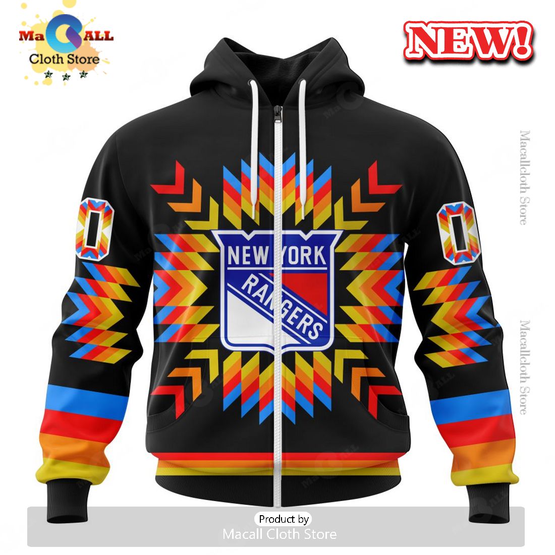NHL New York Rangers Hot Design With Native Pattern Hoodie 3D