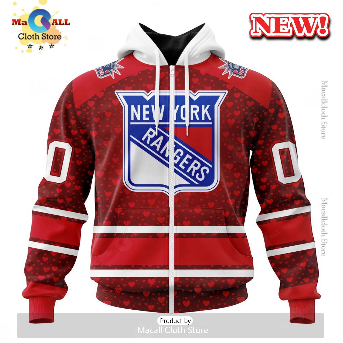 NHL New York Rangers Special Gift For Valentines Day Hoodie 3D