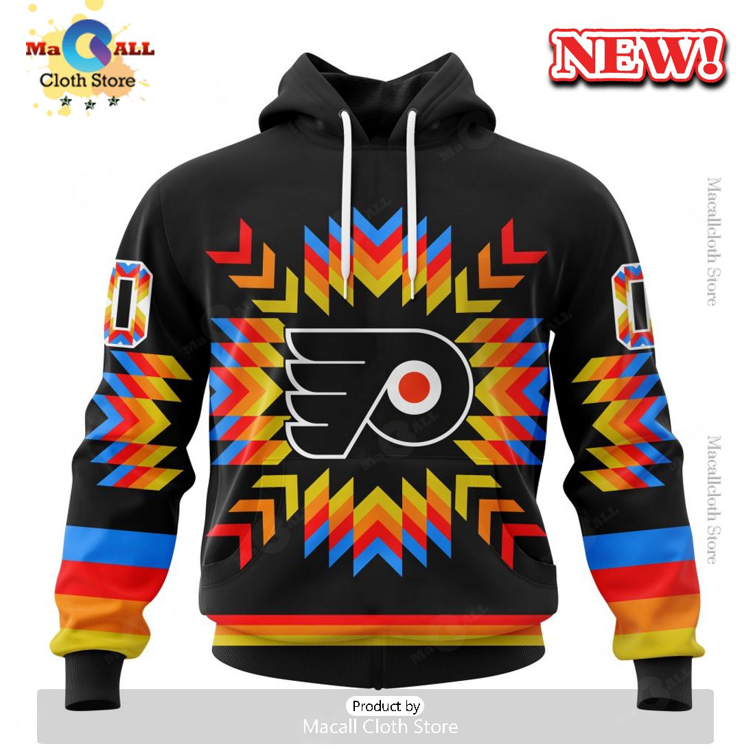 NHL Philadelphia Flyers Hot Design With Native Pattern Hoodie 3D