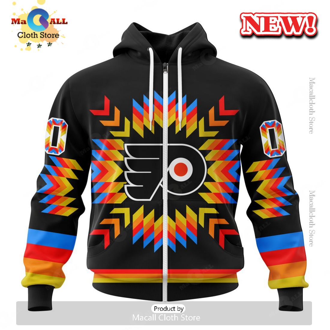 NHL Philadelphia Flyers Hot Design With Native Pattern Hoodie 3D