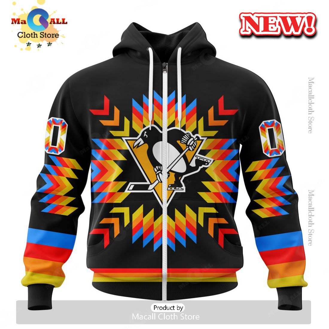 NHL Pittsburgh Penguins Hot Design With Native Pattern Hoodie 3D