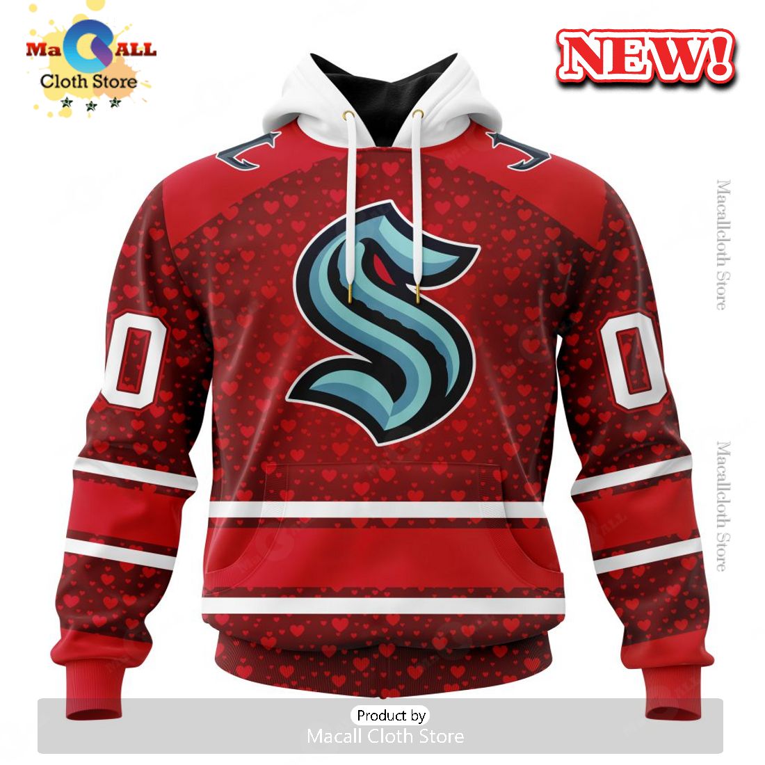 NHL Seattle Kraken Special Gift For Valentines Day Hoodie 3D