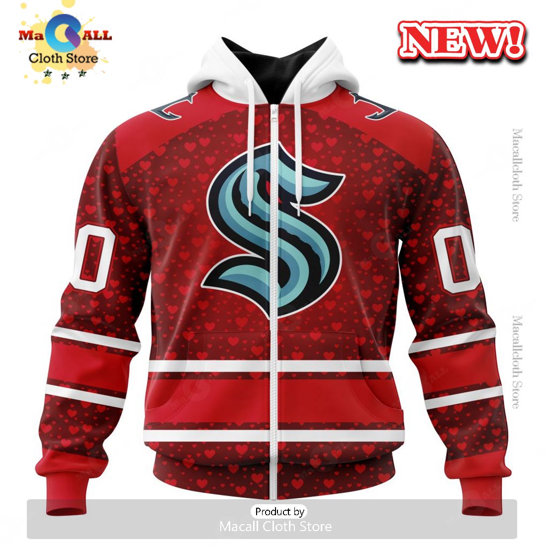 NHL Seattle Kraken Special Gift For Valentines Day Hoodie 3D