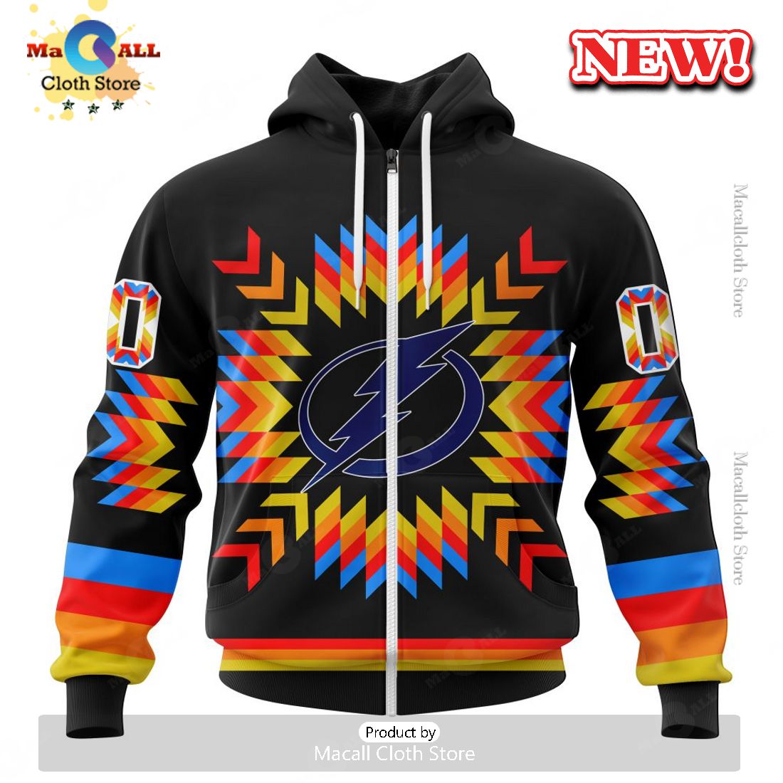 NHL Tampa Bay Lightning Hot Design With Native Pattern Hoodie 3D
