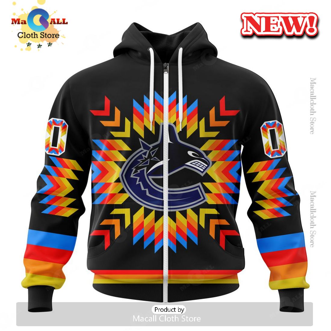 NHL Vancouver Canucks Hot Design With Native Pattern Hoodie 3D
