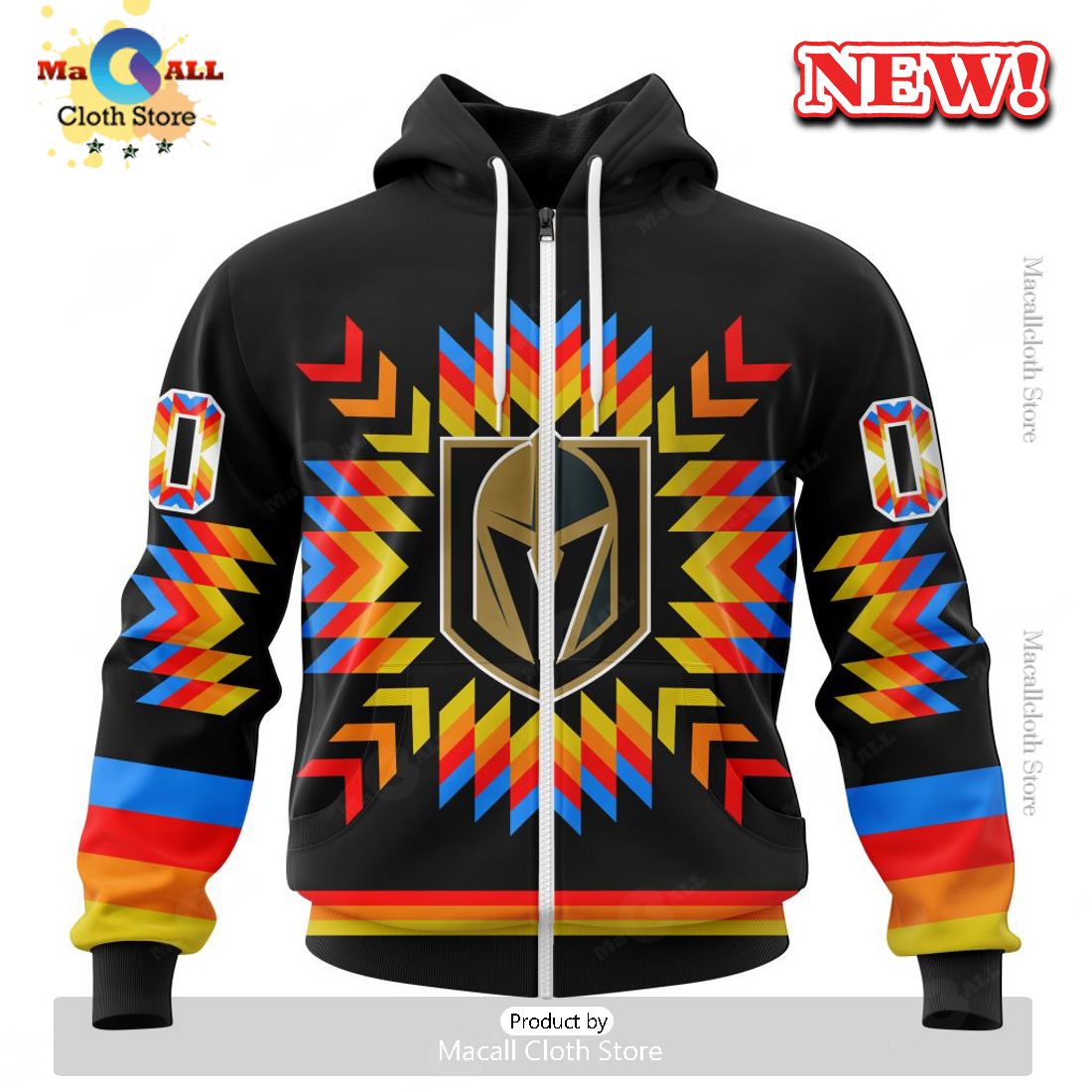 NHL Vegas Golden Knights Hot Design With Native Pattern Hoodie 3D