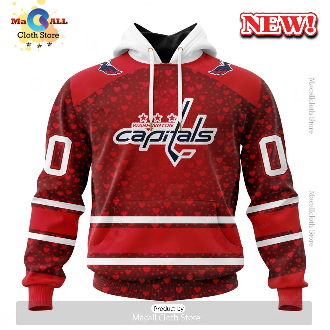 NHL Washington Capitals Special Gift For Valentines Day Hoodie 3D