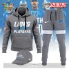 HOT Detroit Black Nike 2024 NFL Playoff V2 Black Hoodie 3D