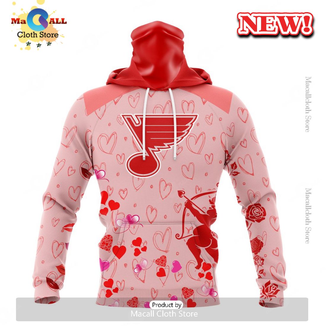 Personalized NHL St. Louis Blues Special Gift For Valentines Day Hoodie 3D