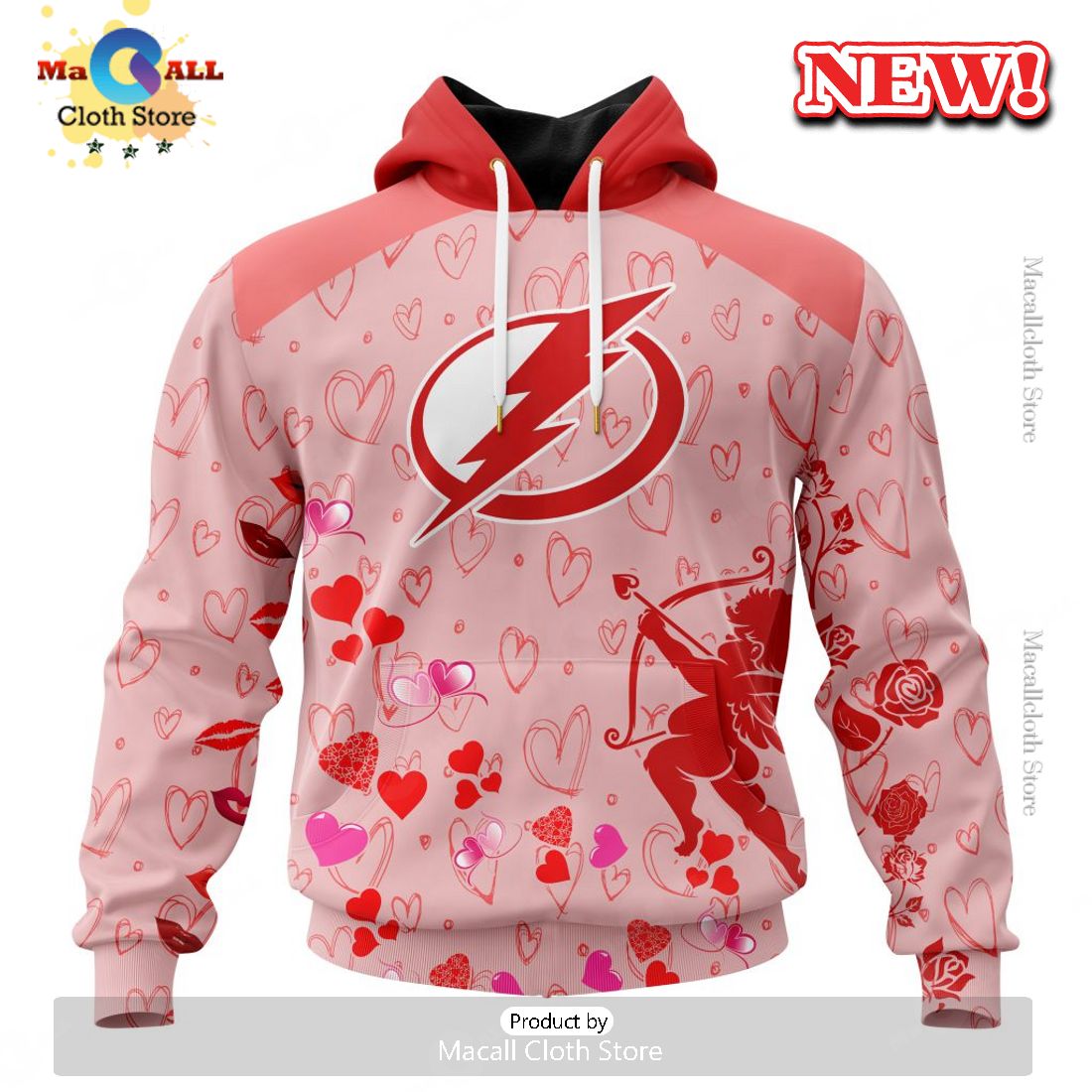 Personalized NHL Tampa Bay Lightning Special Gift For Valentines Day Hoodie 3D