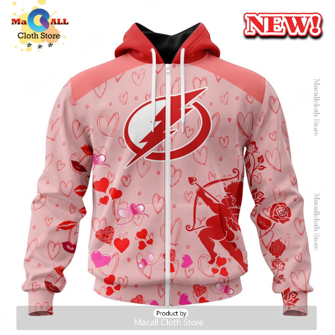 Personalized NHL Tampa Bay Lightning Special Gift For Valentines Day Hoodie 3D