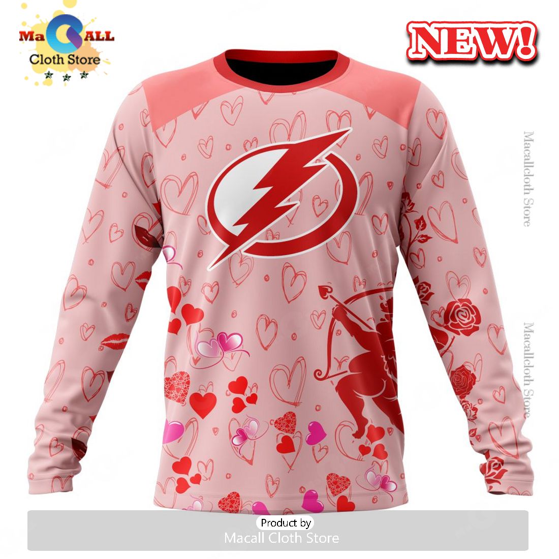 Personalized NHL Tampa Bay Lightning Special Gift For Valentines Day Hoodie 3D