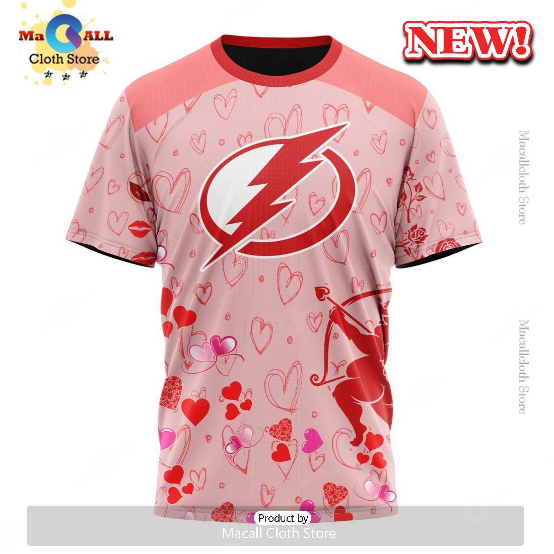 Personalized NHL Tampa Bay Lightning Special Gift For Valentines Day Hoodie 3D