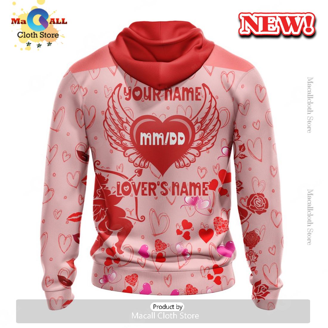 Personalized NHL Toronto Maple Leafs Special Gift For Valentines Day Hoodie 3D