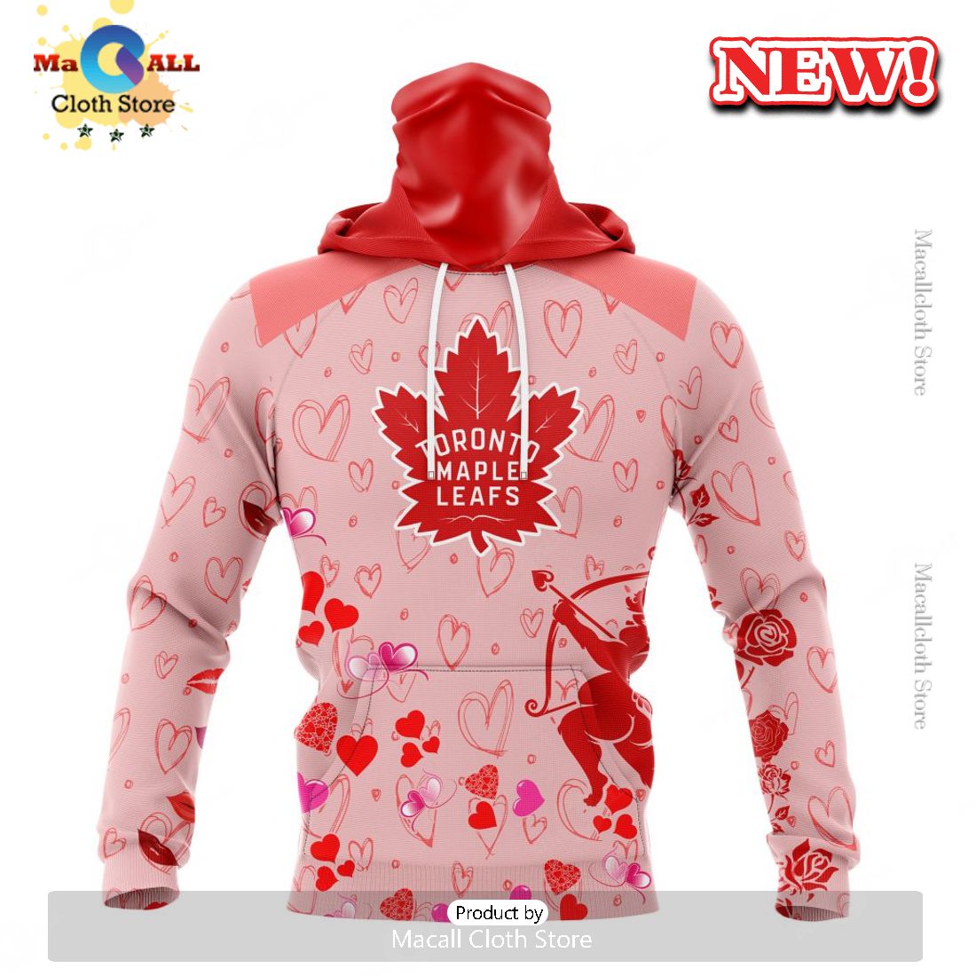 Personalized NHL Toronto Maple Leafs Special Gift For Valentines Day Hoodie 3D