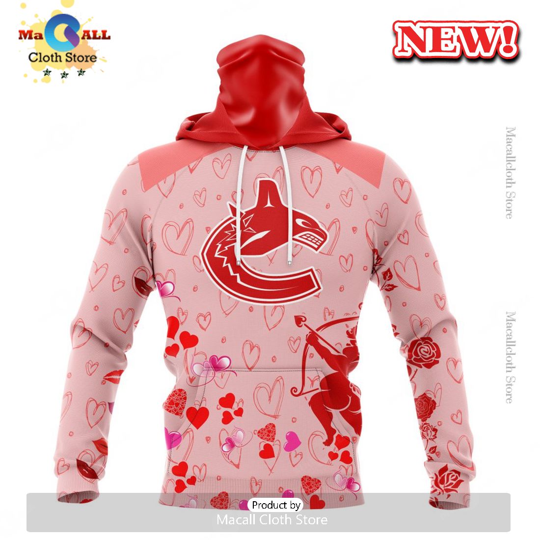 Personalized NHL Vancouver Canucks Special Gift For Valentines Day Hoodie 3D